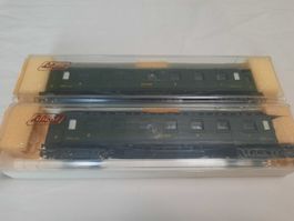 2 x LILIPUT 295 20, voiture mixte de 1/2 Cl P.O-MIDI