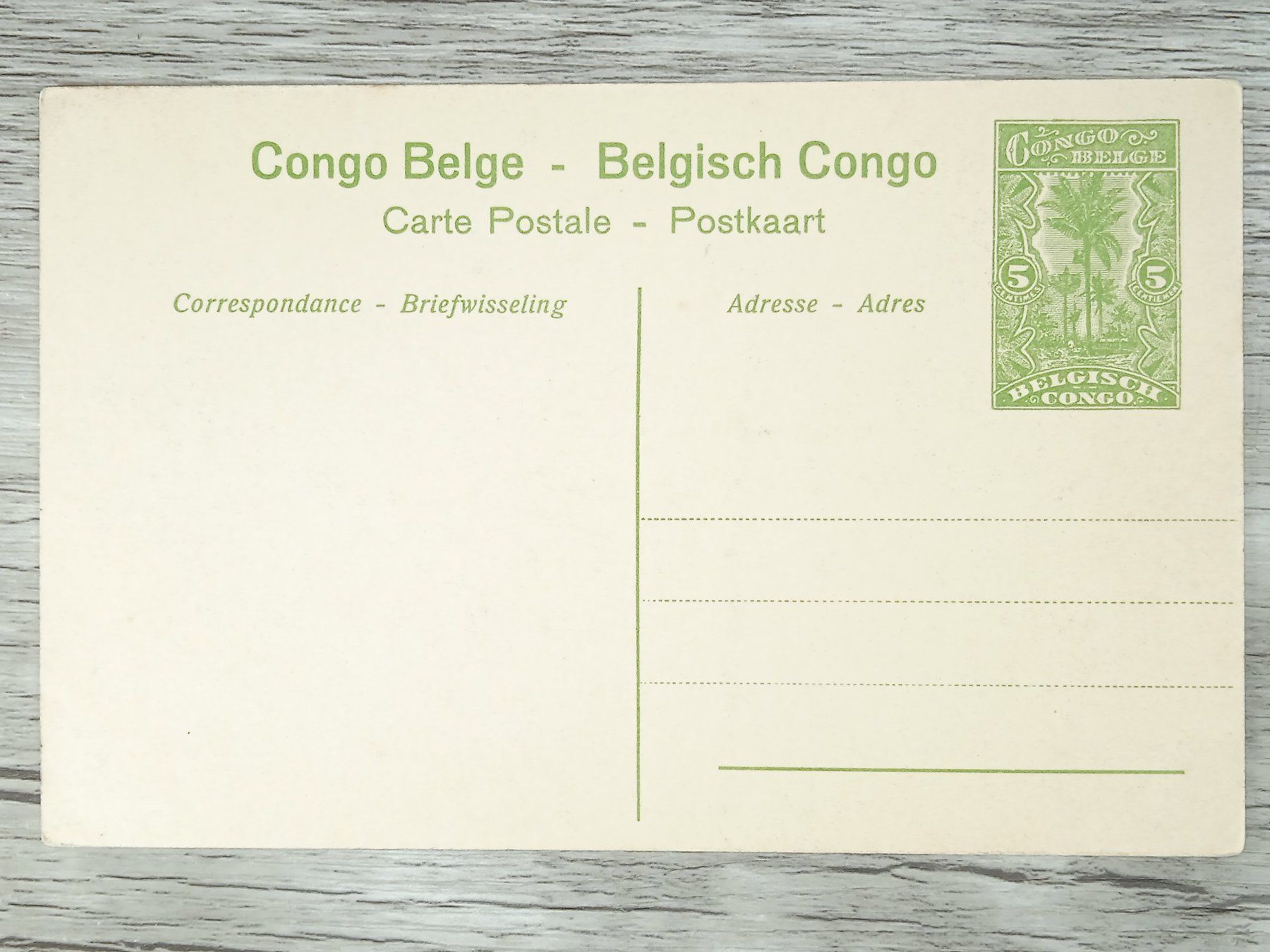 Tutti i francobolli: TR04 Carte Postale + Timbre Congo-Belge 1919/21 – Usato da Cousset venduto da Patrick_Collections 1