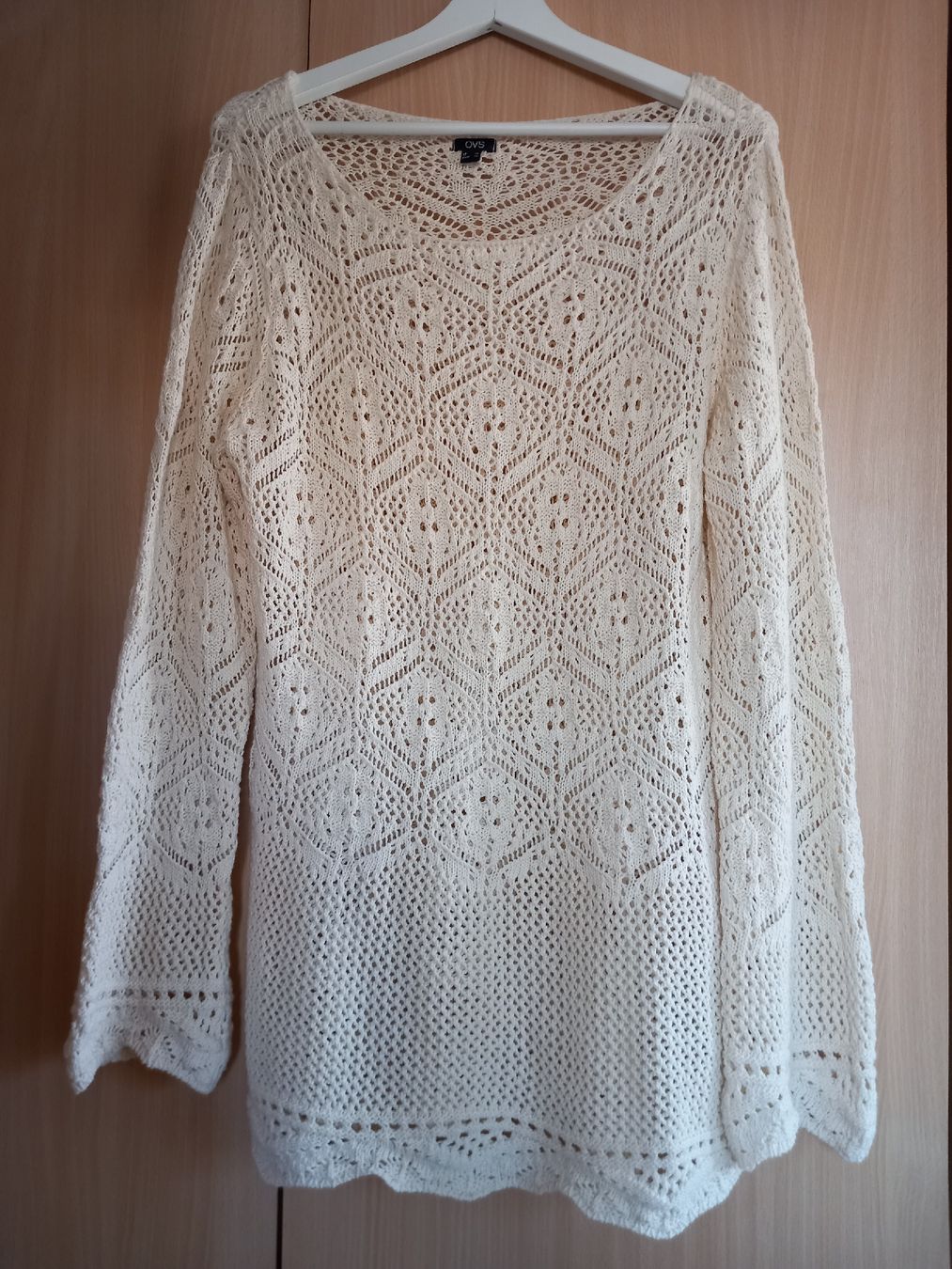 Pullover & Sweatshirts: Pull ajouré en maille OVS beige/crème – Gebraucht aus Faoug von per_kp6r