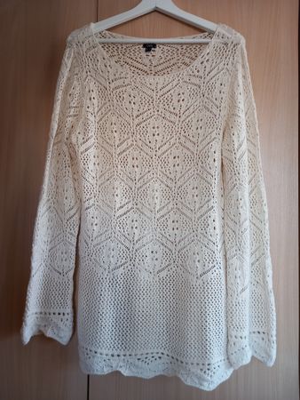 Pull ajouré en maille OVS beige/crème