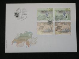 Werbemarken Europa FDC 2020 Nr. Z270 4-Block