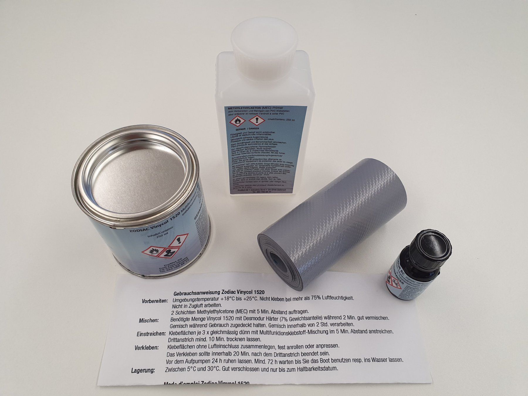 Boote: Schlauchboot Reparaturset PVC,Dunkelgrau – Neu und originalverpackt aus Safenwil von PromotAG