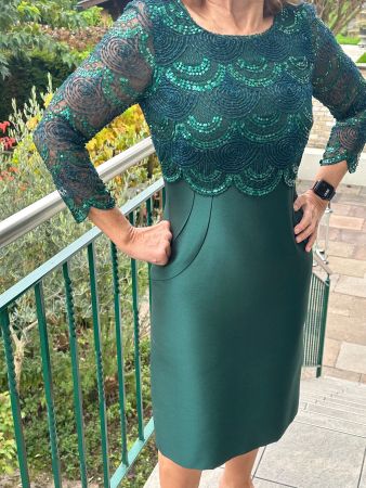 Fontana Couture Cocktailkleid Grösse 36 grün