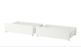 4x IKEA MALM Bettkasten weiss – Bettschubladen auf Rollen