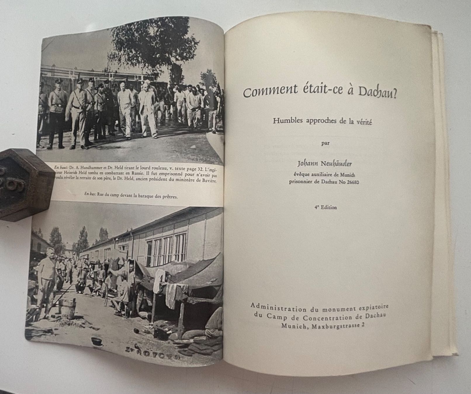 Documenti: Brochure "Comment était-ce à Dachau" 4e édition – Usato da Neuchâtel venduto da gefdeneuch 2