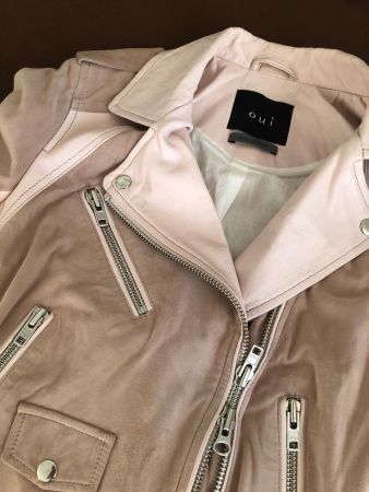 OUI LEDERJACKE, GR.M (38), ROSA TÖNE, WEICHLEDER, FRZ- STIL