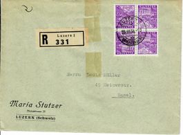 R - Brief Luzern mit Kehrdruck 1936