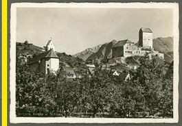 AK sw Sargans SG Kirche und Schloss, © Gaberell ≈ 1941 