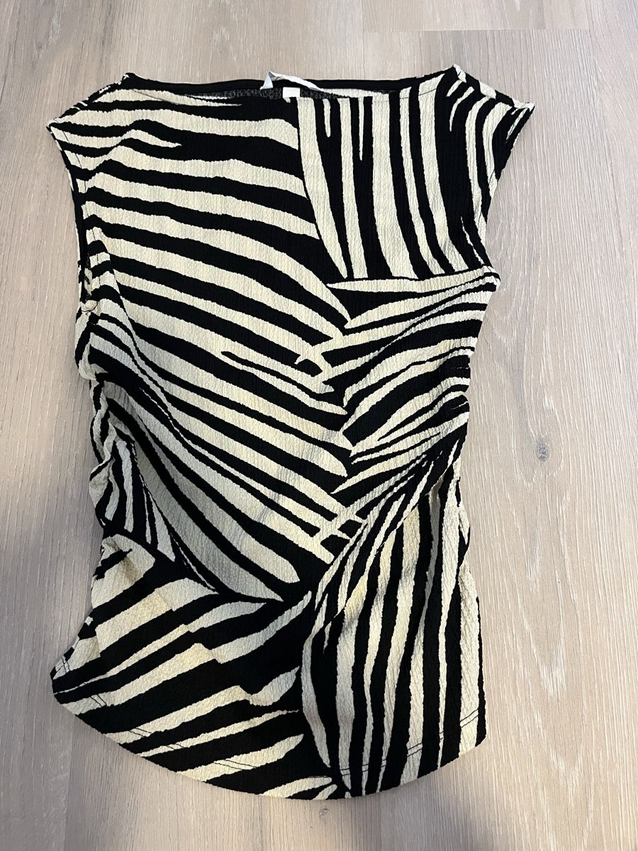 Tops: Top gemustert schwarz-beige XS neu – Neu (gemäss Beschreibung) aus Birrwil von vanyboo