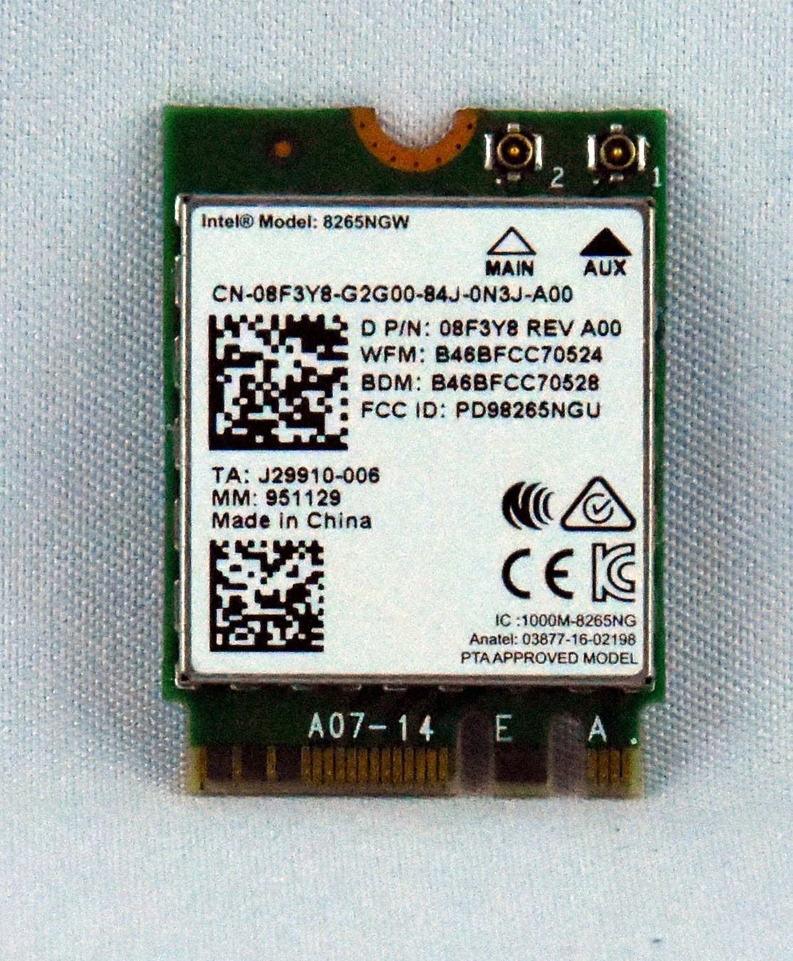 Intel Unità & Adattatore: INTEL WLan Adapter 8265NGW – Usato da Künten venduto da Arktisde