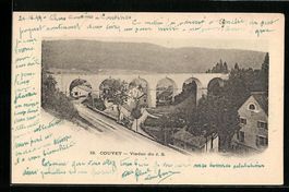 AK Couvet, Viaduc du J. S., 1899
