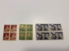 1927 Pro Juventute 3 Viererblock einwandfrei postfrisch