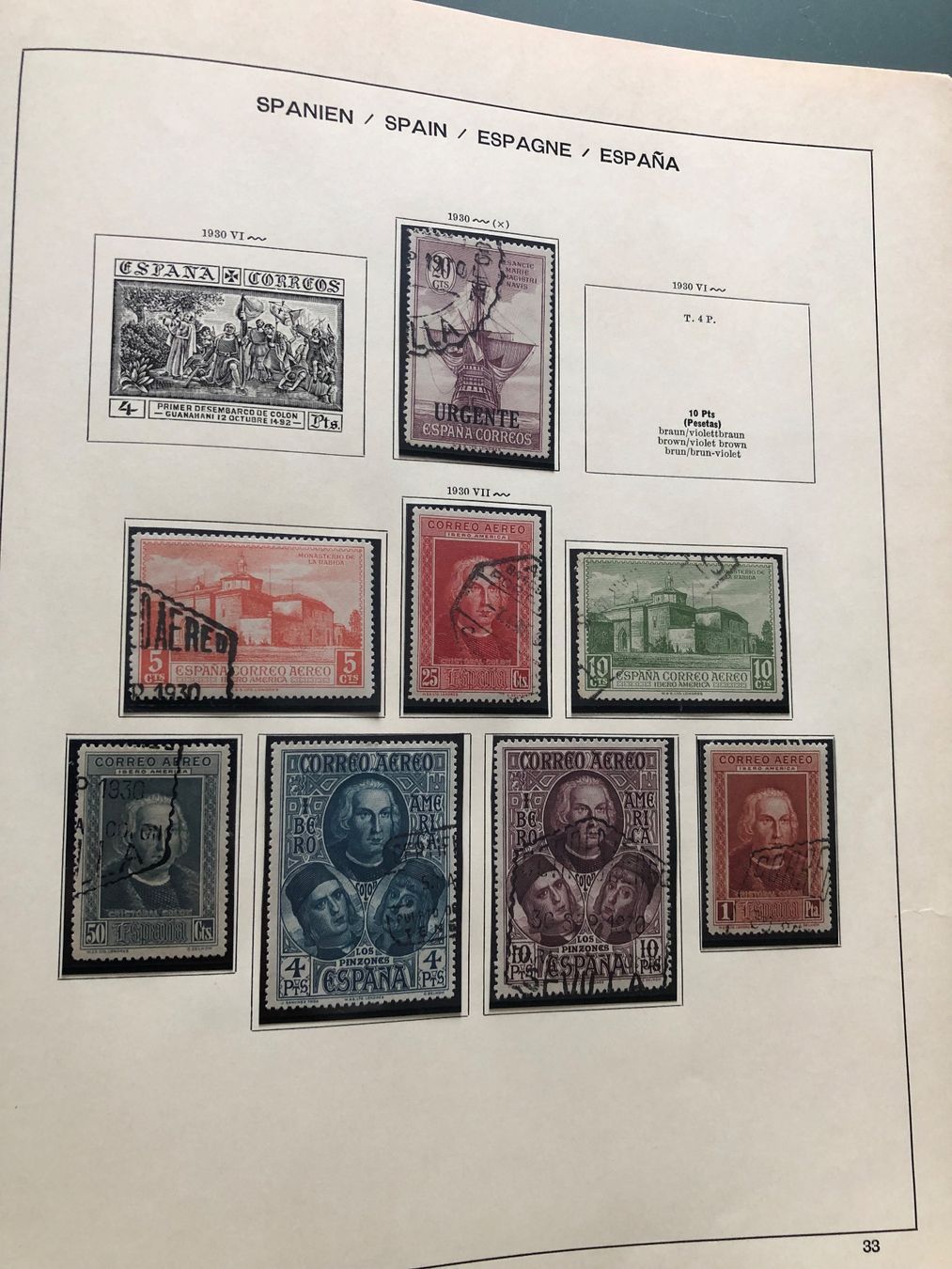Alle Briefmarken: SPANIEN Klemmbinderalbum 1850-1946 plus Marken – Neu (gemäss Beschreibung) aus Amriswil von carloslo29 5