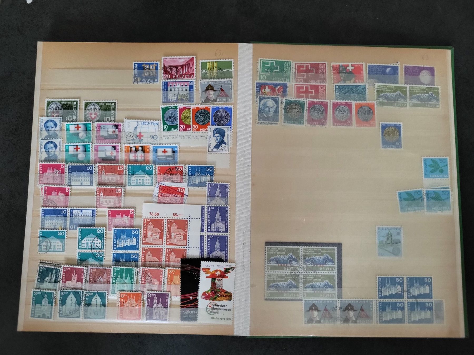 Alle Briefmarken: Sammlung Album - Schweiz – Gebraucht aus Rümlang von Turrin 7