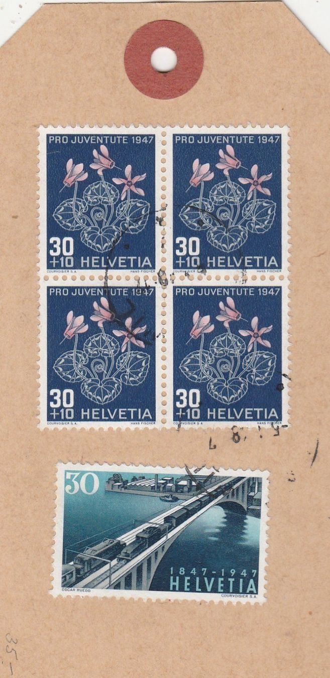 Tutti i francobolli: Paketanhänger-Mischfrankatur 1948 – Usato da uttwil venduto da Koehlerfred