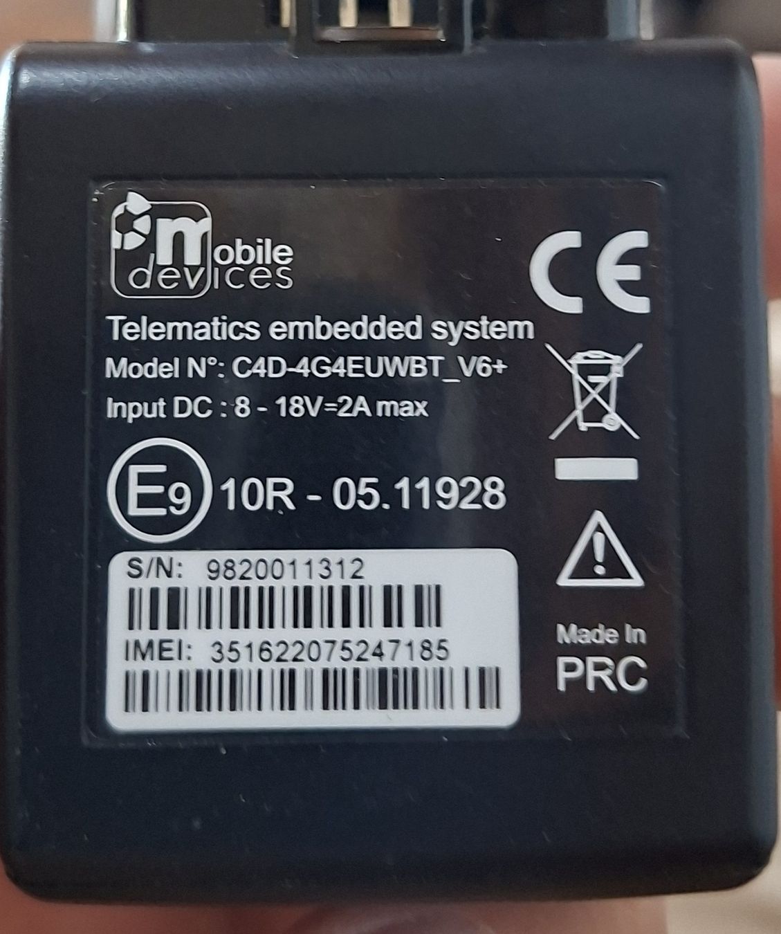 Componenti elettronici: Systeme telemetrie Mobile Devices C4D-4G4EUWBT usage – Difettoso da Tannay venduto da v1n1p00h