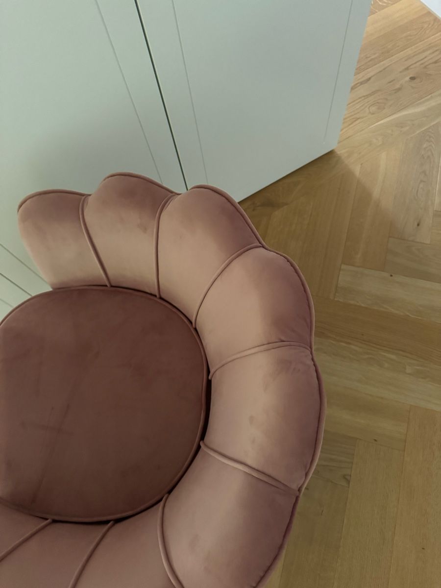 Poltrone: Sessel rosa Muschelform Samt gepolstert  – Usato da Zürich venduto da milenaxx 5