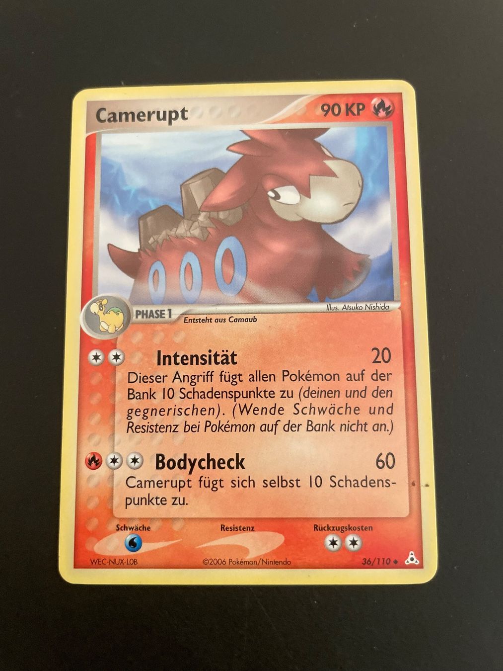 Pokémon Sammelbilder & Trading cards: Camerupt 36/110 Deutsch – Gebraucht aus Zürich von pokemon_cards