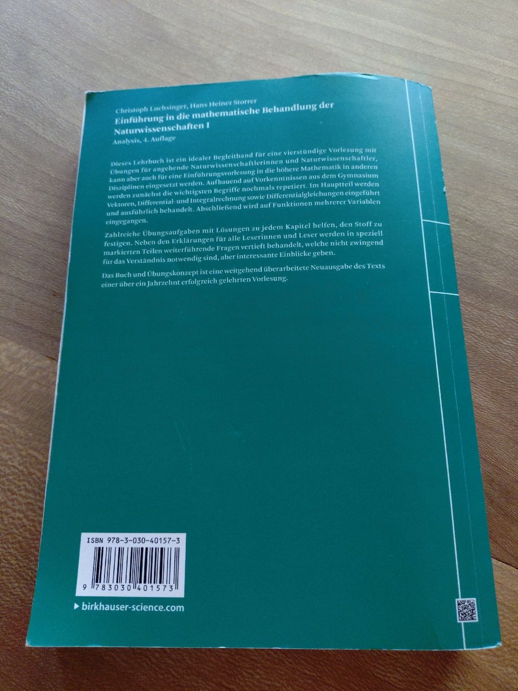 Libri: Mathematik Buch Luchsinger Storrer 4. Auflage Analysis – Usato da Isenthal venduto da andy123456789 1