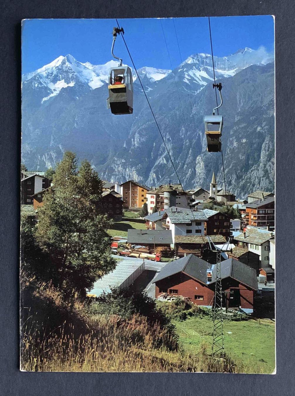Cartoline postali: AK Grächen Sesselbahn Hannigalp – Usato da Goldau venduto da artelier1