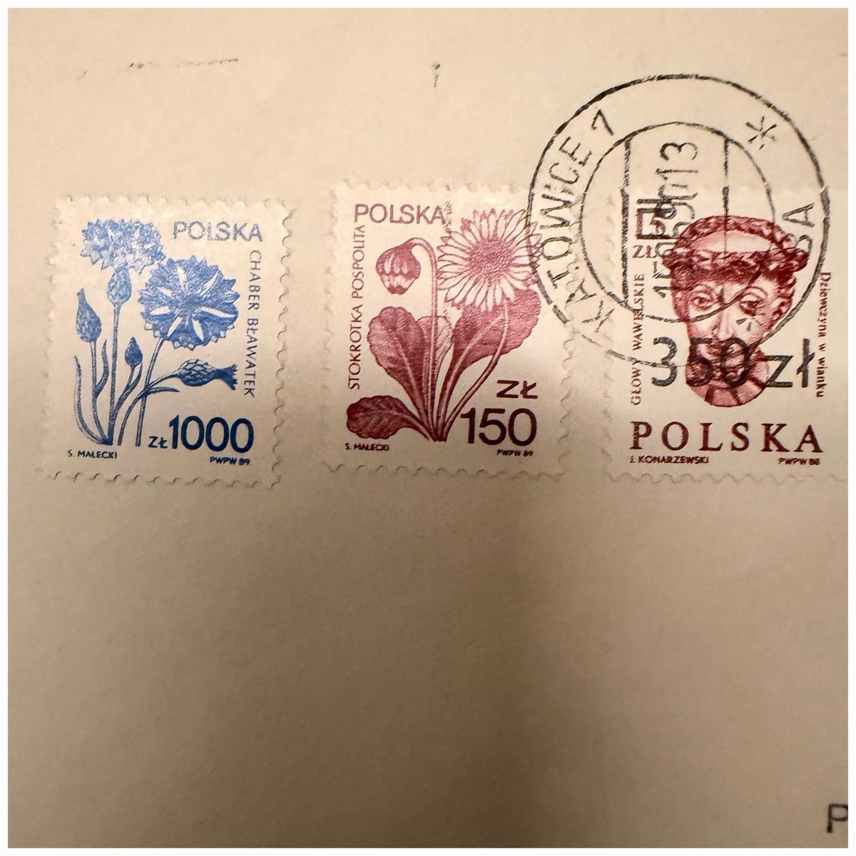 Tutti i francobolli: Briefumschlag mit polnischen Briefmarken - 1990 – Usato da Schlieren venduto da RoPue 2