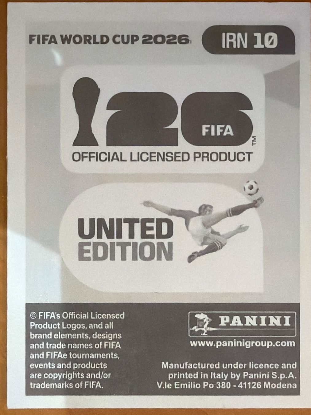 Panini Carte collezionabili: Panini IRN10 – Nuovo (secondo la descrizione) da Susten venduto da Rechnun 1