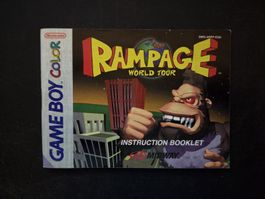 Notice Rampage World Tour Gameboy Color 