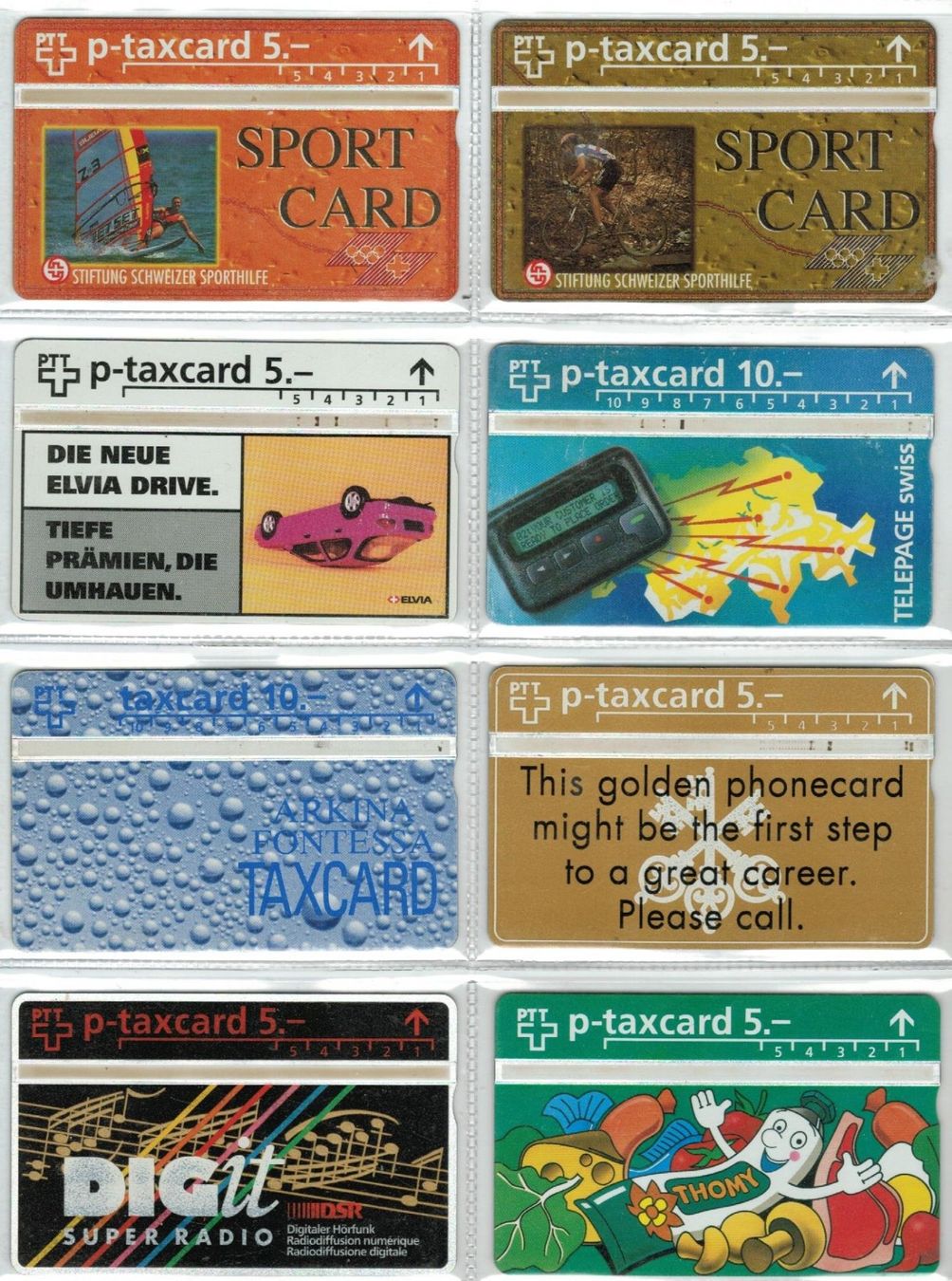 Cartes de téléphone: 8 Taxcards – D'occasion à Zürich par Tolima194
