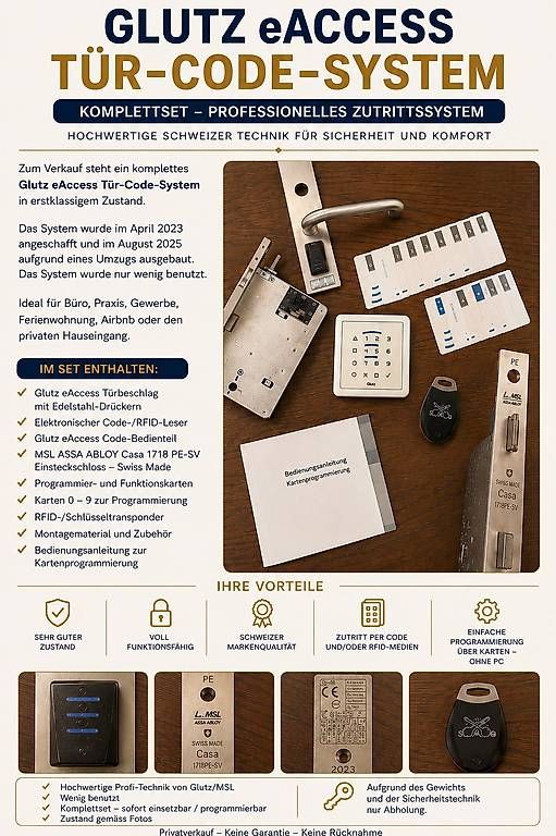 Cadenas: GLUTZeAccess Profi Türcodesystem komplett RFID + Codeschloss – D'occasion à Neuenkirch par Sandra.S.K.