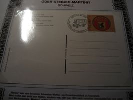 Bildpostkarte 1998 Tag der Briefmarke St Blaise, o