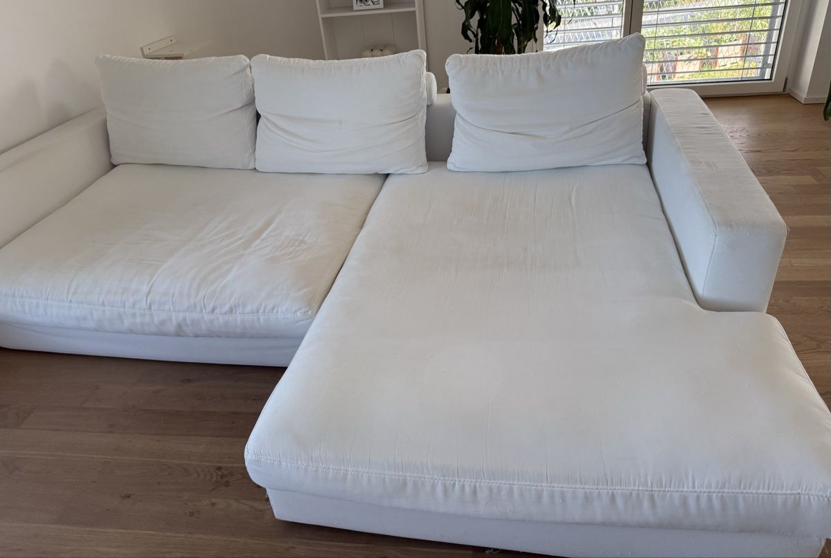 Sofas: Ecksofa Micasa weiss Stoff gebraucht  – Gebraucht aus St. Gallen von cor_gx7j 3
