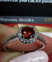 Bague argent avec diamant de moissanite 0,5 ct certifié GRA