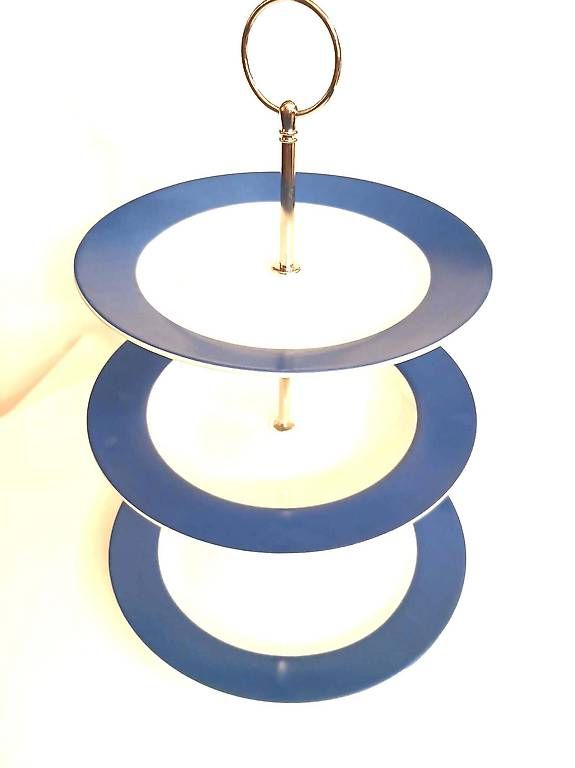 Plateaux: Teller blau 3-stöckig – D'occasion à Luzern par Brokiland 1