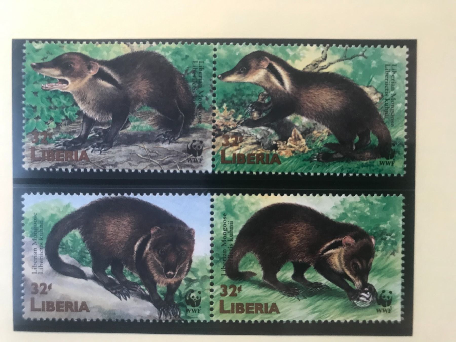 Tutti i francobolli: Liberia 1998 WWF Satz Kusimanse postfrisch – Nuovo (secondo la descrizione) da Winterthur venduto da schnueps