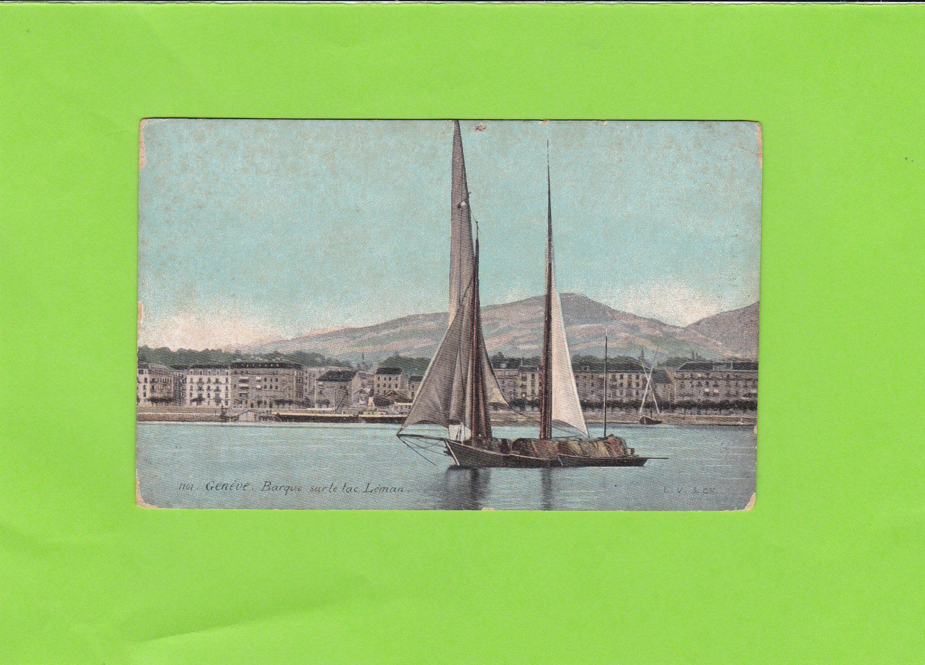 Cartoline postali: Genève-Barque sur le Lac Léman – Usato da St. Peterzell venduto da neckertal