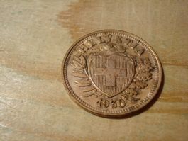 (D1) Départ 1 CHF 2 Rappen 1930