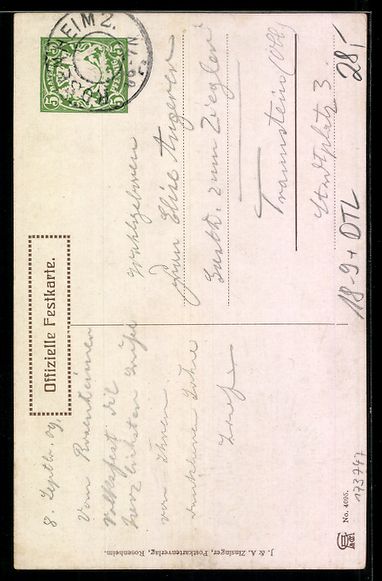 Cancelleria postale: Richard Wagner: Rosenheim /Obb., Volksfe – Usato da Berlin venduto da bartko-reher 1