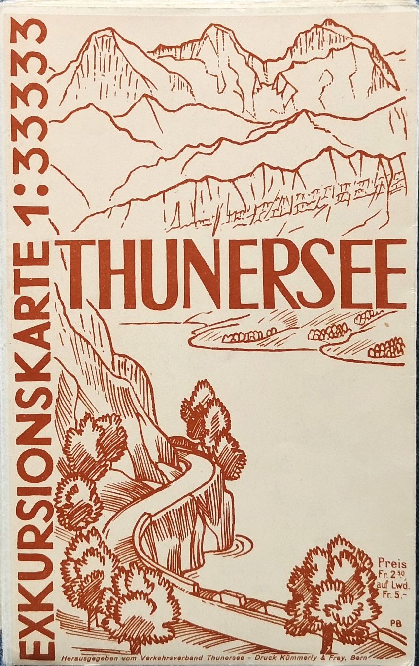 Cartine & Atlanti: EXKURSIONSKARTE THUNERSEE – Usato da Interlaken venduto da Wermon