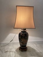 Vintage chinesische Tischlampe mit Pfauenmuster, Top! (57)