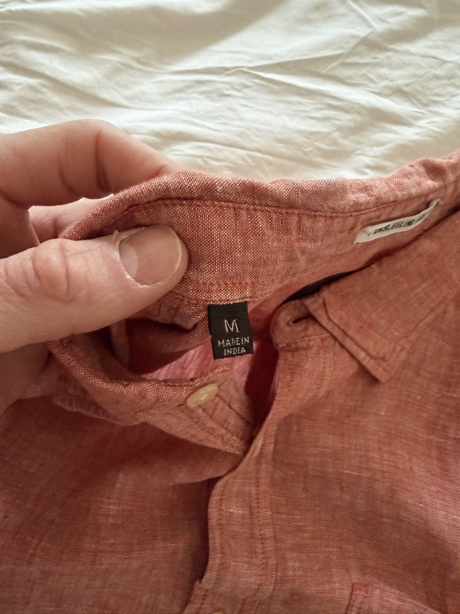 Camicie: Linen shirt - Coral - Size M – Usato da Genève venduto da RM-CH 2
