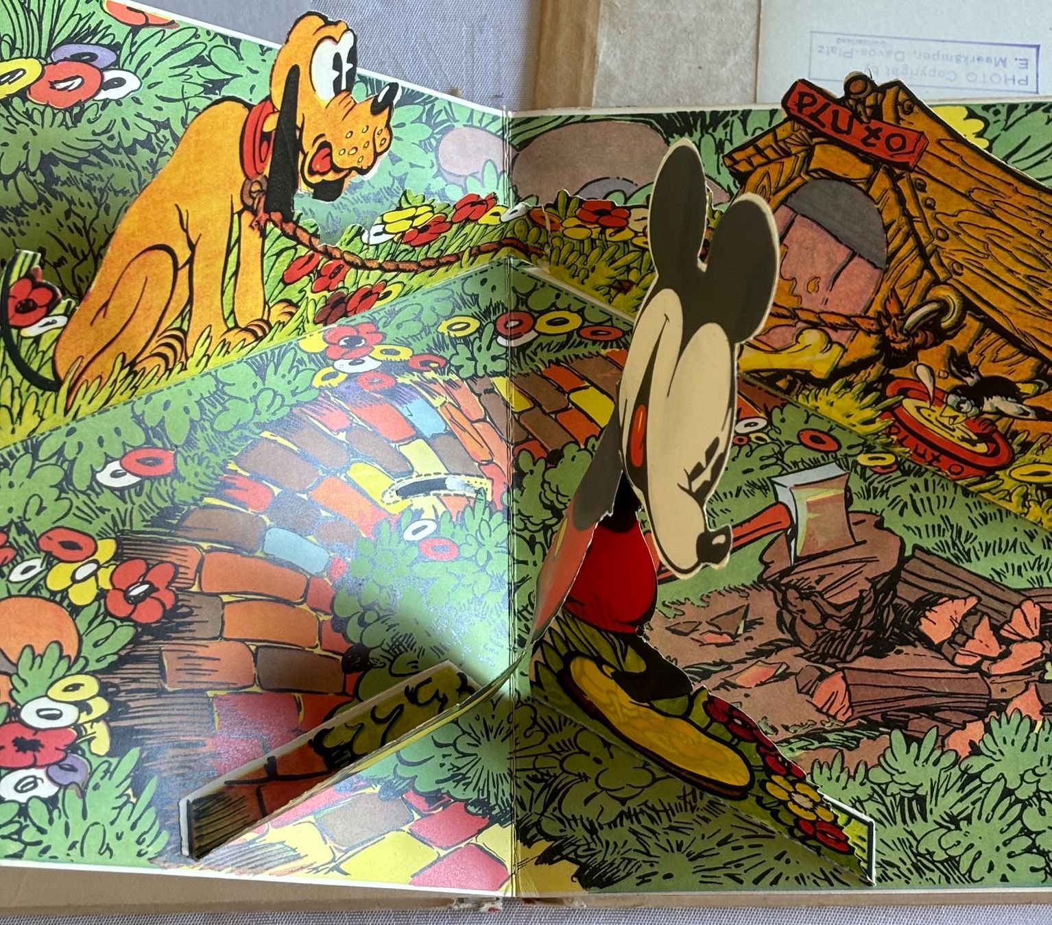 BD: Walt Disney, Micky Maus, Pop-up-Kinderbuch, 1936, EA, Comics – D'occasion à Frauenfeld par Merk52 5