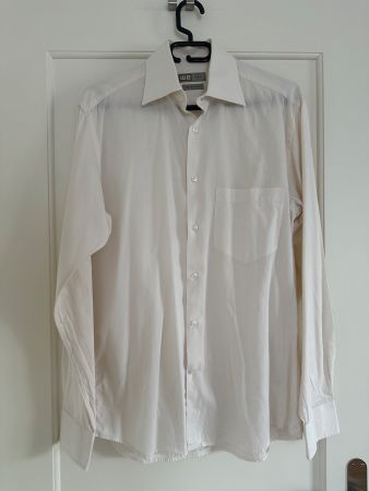 Herren Hemd WE men 38 cremeweiss