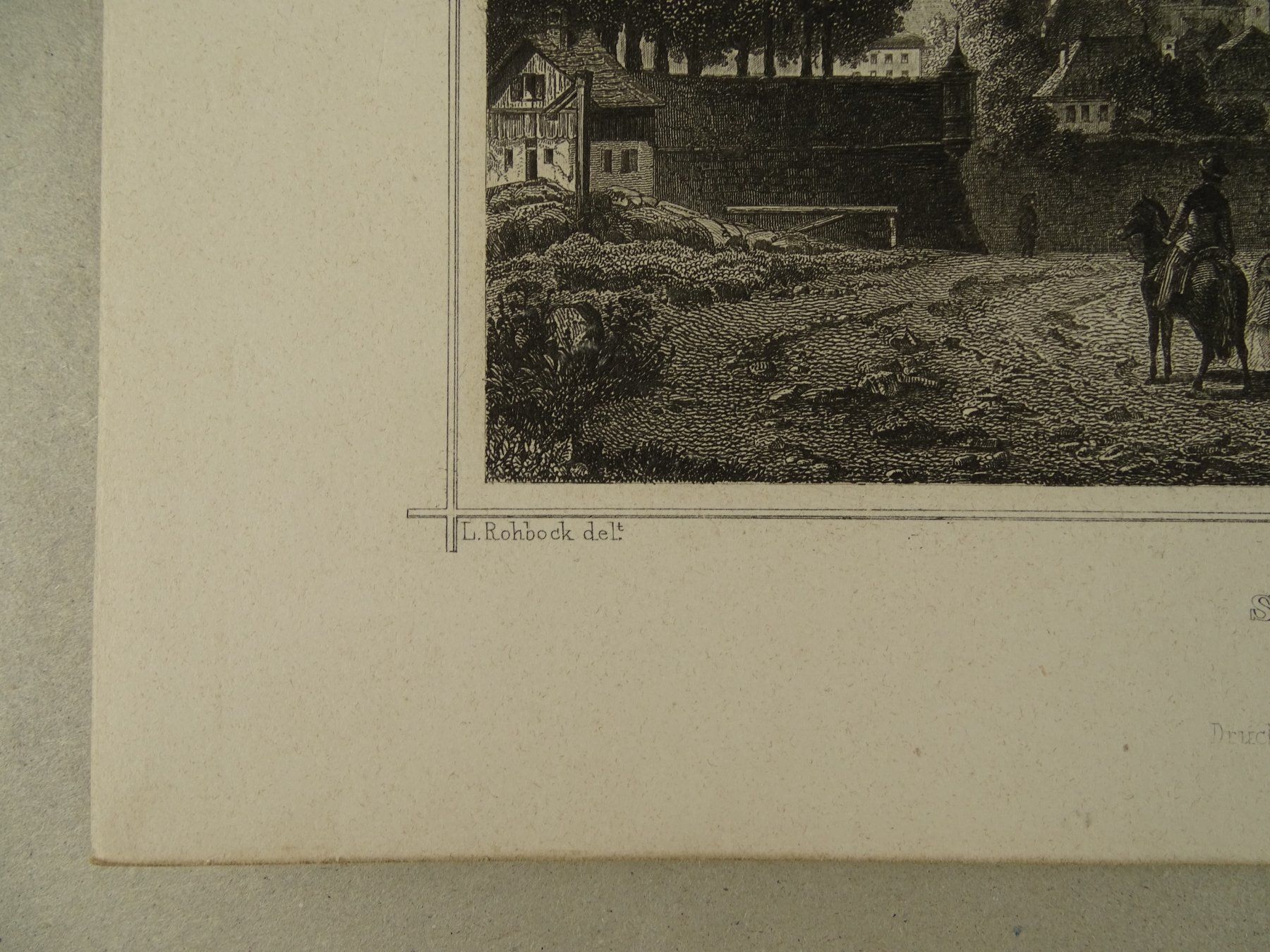 Incisioni: SOLOTHURN, STAHLSTICH NACH ROHBOCK 1870 – Usato da Grüningen venduto da Kartensammler 3