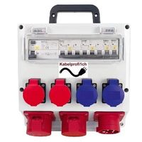 Stromverteiler CEE16-5 IP44 + T23, T25 IP55 Innen+ Aussenanw