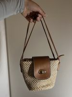 Sac à bandoulière tressé en paille pour l'été