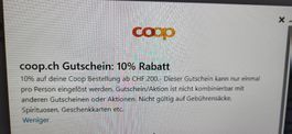 coop.ch 10% Rabatt ab 200.- Einkauf