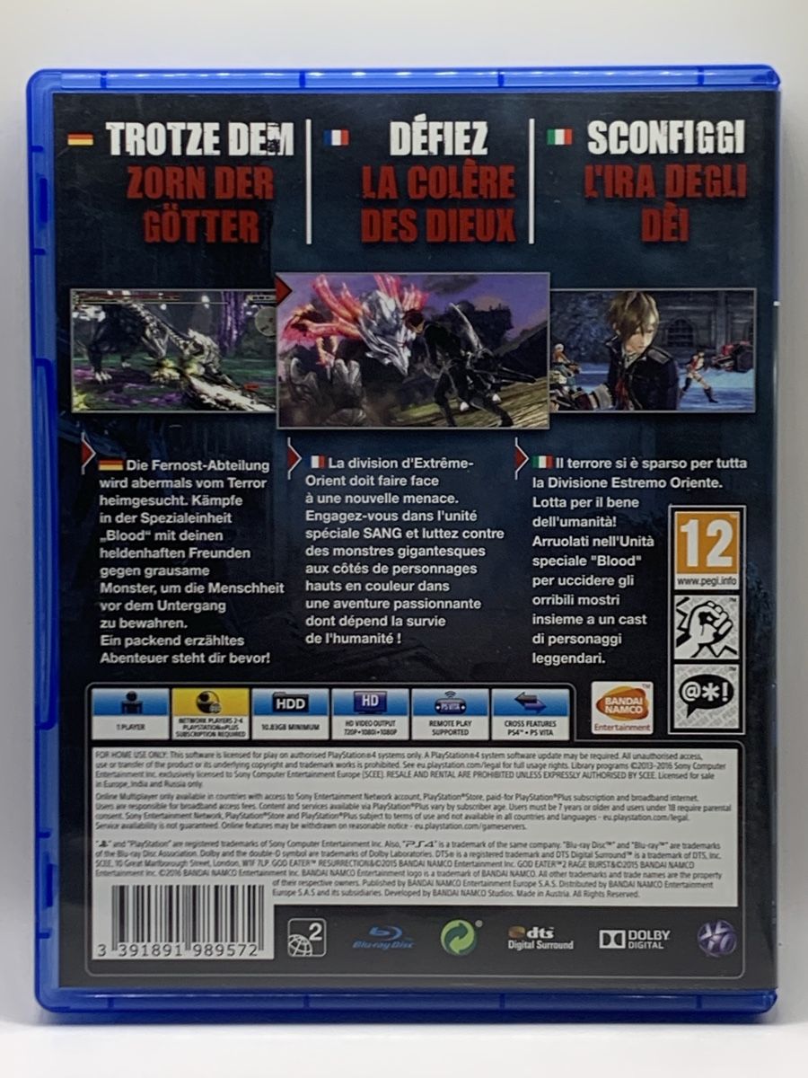 Sony Giochi: God Eater 2 Rage Burst - PS4 - Top Zustand! – Usato da Ostermundigen venduto da RG-Collector 1
