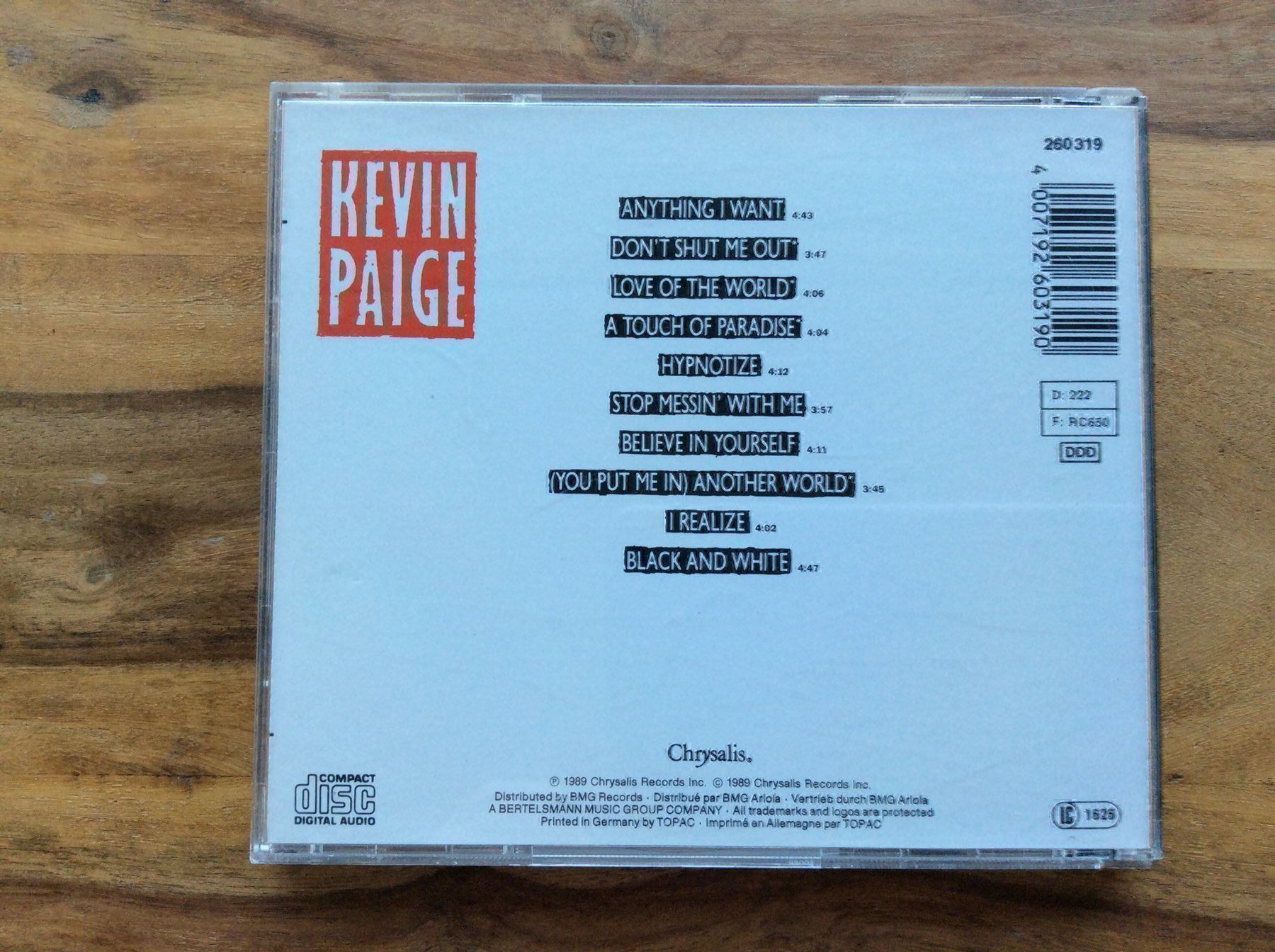 CDs: CD Kevin Paige (vergriffen) – Gebraucht aus Horgen von flyingpenguin2000 2