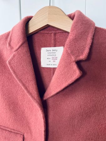 Zara, 86, Wollmantel, dunkelrosa, Mantel, neu, Herbst