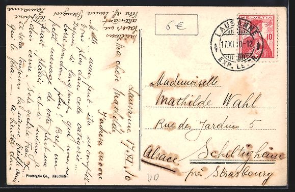 Cartoline postali: Lausanne, Hotel des Postes, Strassenbahn – Usato da Berlin venduto da bartko-reher 1